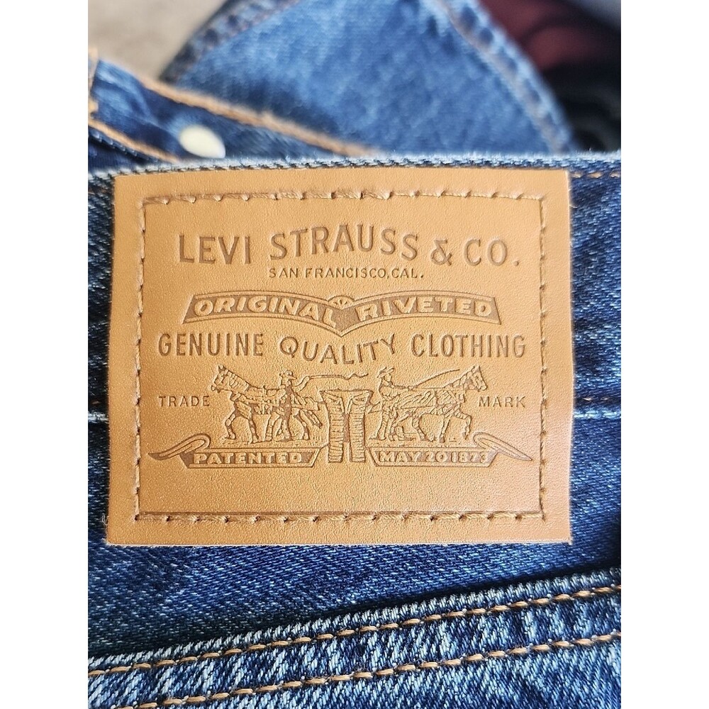 Levi's Premium High Rise Dad Jeans, Dark Wash, 100% Cotton, 25x30 - Picture 9 of 10